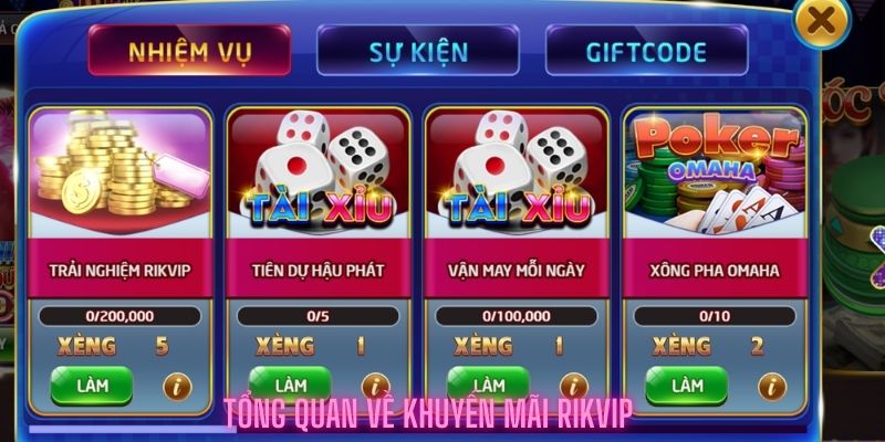 Tổng quan về khuyến mãi rikvip