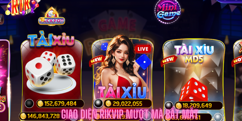 Giao diện rikvip mượt mà bắt mắt
